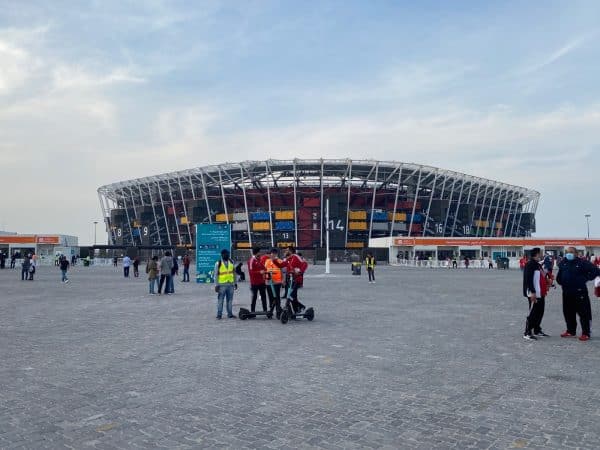 Das 974 Stadion in Katar - direkt am Hafen von Doha gelegen.