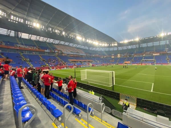 Das 974 Stadion in Katar - direkt am Hafen von Doha gelegen.